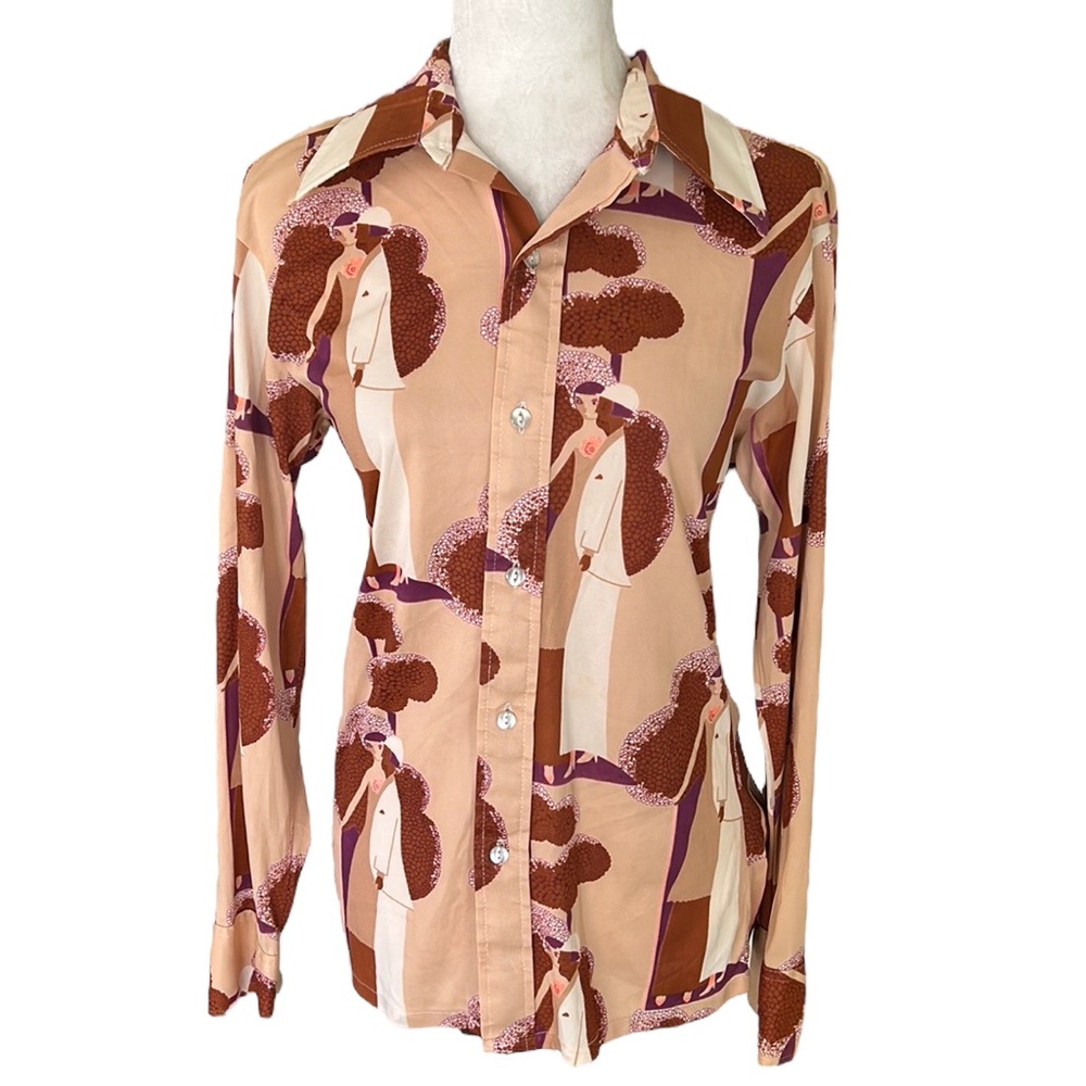 Vintage 1970s Innovation National Shirt Shops Multicultural Women Shirt - M